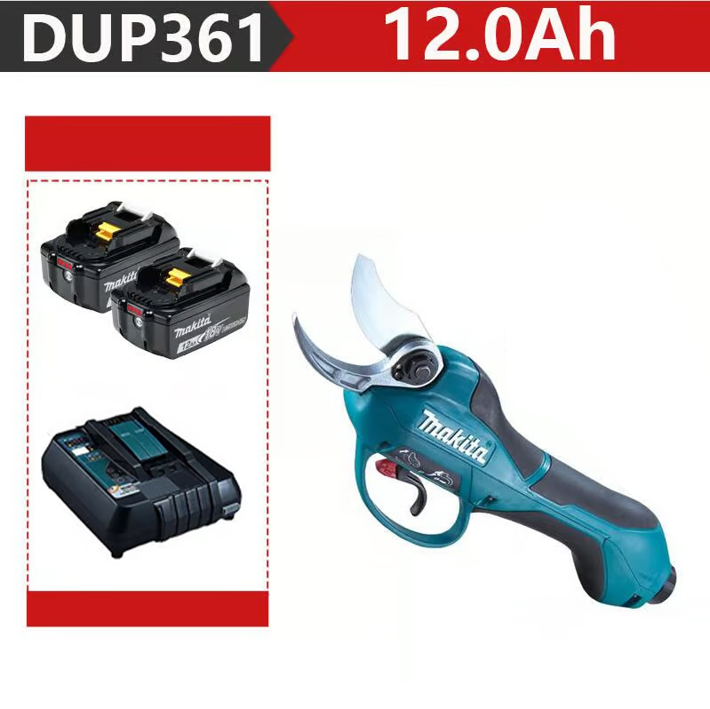 [MAKITA DUP361 PT2 3000W foarfece de tăiere + două baterii de 12,0 Ah 96V + încărcător] 24 de ore de viață a bateriei